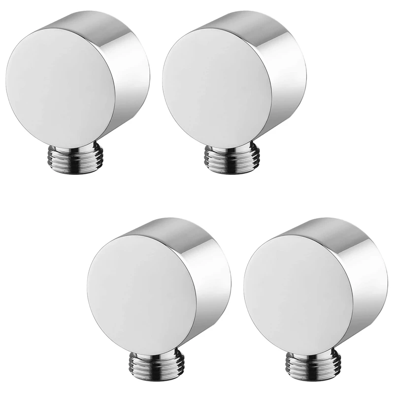 4X Wall Supply Elbow,Brass Round Wall Mount Shower Hose Connector Accessories G1/2Inch Water Outlet For Shower-Silver
4X Wall Supply Elbow,Brass Round Wall Mount Shower Hose Connector Accessories G1/2Inch Water Outlet For Shower-Silver