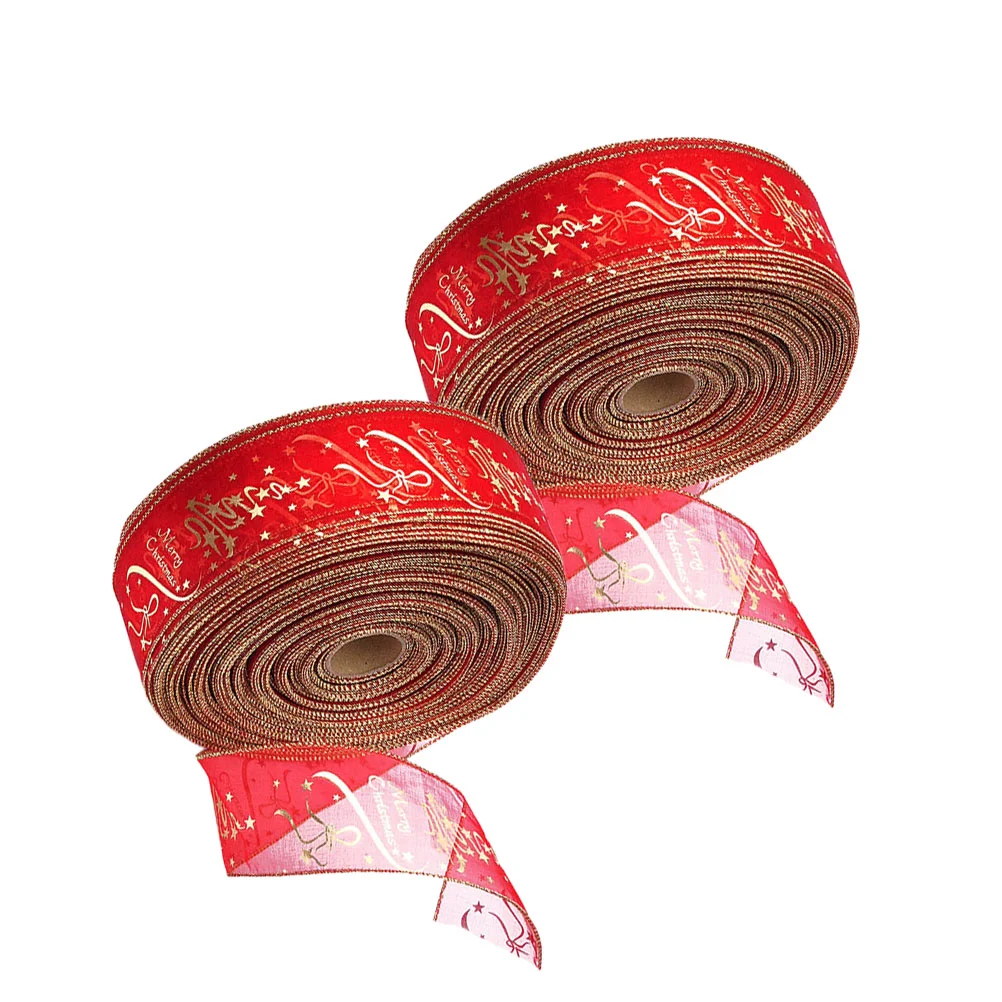 2 Rolls Christmas Ribbon Decorative Party Decor Wrapping Ribbon DIY Accessories for Gift Packing
2 Rolls Christmas Ribbon Decorative Party Decor Wrapping Ribbon DIY Accessories for Gift Packing
