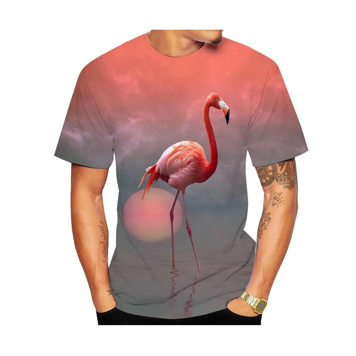 New Summer Fashion Flamingo 3D Print Men's and Women's T-shirt Casual Street Harajuku Beach Breathable Thin Top Short Sleeve Tee
New Summer Fashion Flamingo 3D Print Men's and Women's T-shirt Casual Street Harajuku Beach Breathable Thin Top Short Sleeve Tee