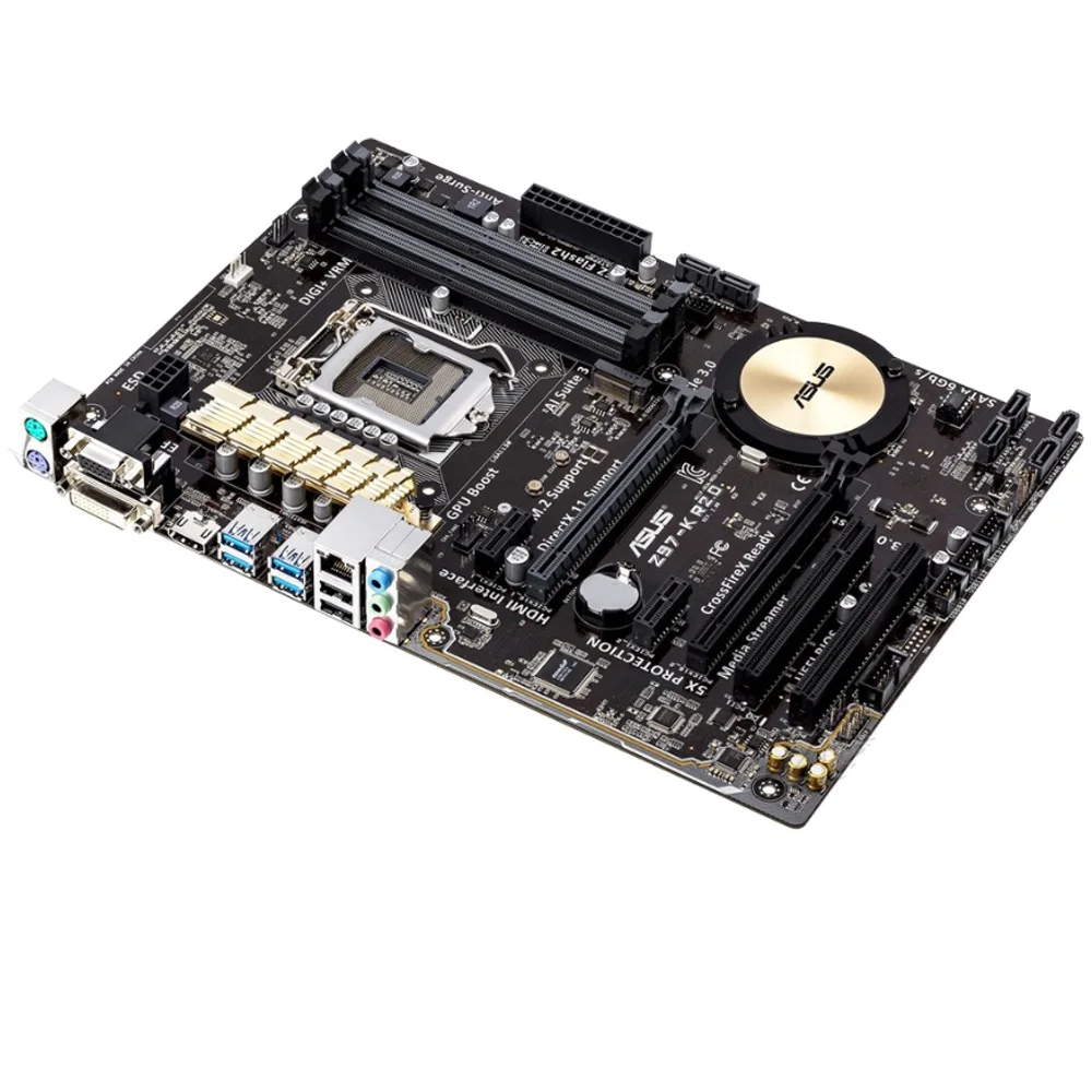 Материнская плата LGA 1150 Asus Z97-K R2.0 i3 i5 i7 CPU 32 ГБ DDR3 PCI-E 3 0 M.2 VGA CrossFireX Desktop Intel Z97 ATX |