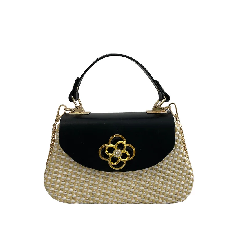 Высококачественные сумочки, новые соломенные пляжные сумки, модные сумочки контрастных цветов с твердыми ракушками, Наплечные сумки с цепочкой и цветочным украшением
Высококачественные сумочки, новые соломенные пляжные сумки, модные сумочки контрастных цветов с твердыми ракушками, Наплечные сумки с цепочкой и цветочным украшением