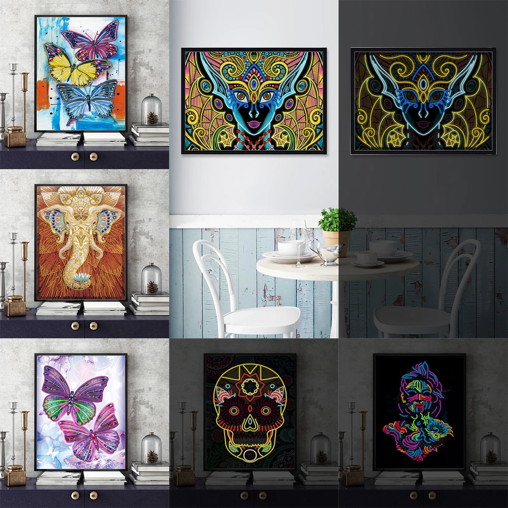 DIY Luminous Diamond Painting Kits for Adults Kids Animal Crystal Rhinestone Diamond Embroidery Paintings Arts Craft Home Decor
DIY Luminous Diamond Painting Kits for Adults Kids Animal Crystal Rhinestone Diamond Embroidery Paintings Arts Craft Home Decor