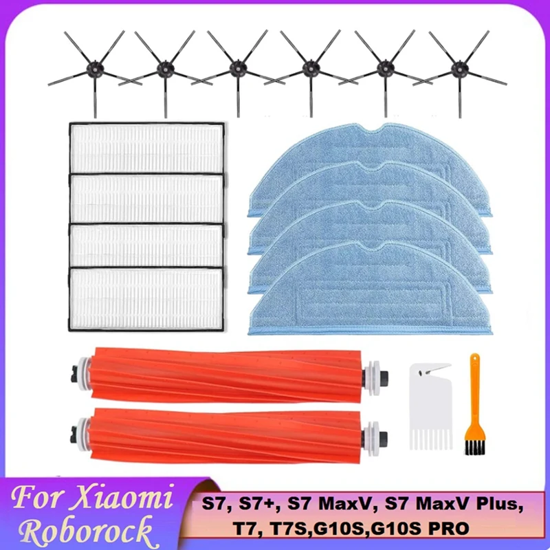 18PCS S7 Spare Parts Kit For Xiaomi Roborock S7, S7+, S7 Maxv, S7 Maxv Plus, T7, T7S, G10S,G10S PRO Robot Vacuum Cleaner
18PCS S7 Spare Parts Kit For Xiaomi Roborock S7, S7+, S7 Maxv, S7 Maxv Plus, T7, T7S, G10S,G10S PRO Robot Vacuum Cleaner