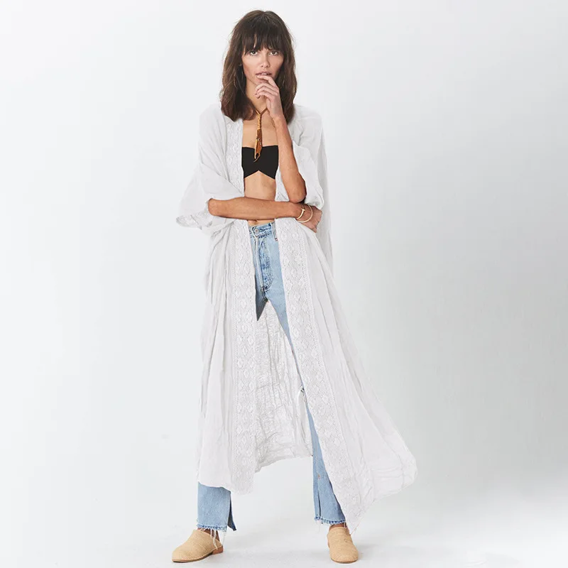 2023 New European American Lace Cardigan Loose Oversized Beach Sunscreen Jacket Bikini Cover-up Swimsuit For Women White
2023 New European American Lace Cardigan Loose Oversized Beach Sunscreen Jacket Bikini Cover-up Swimsuit For Women White