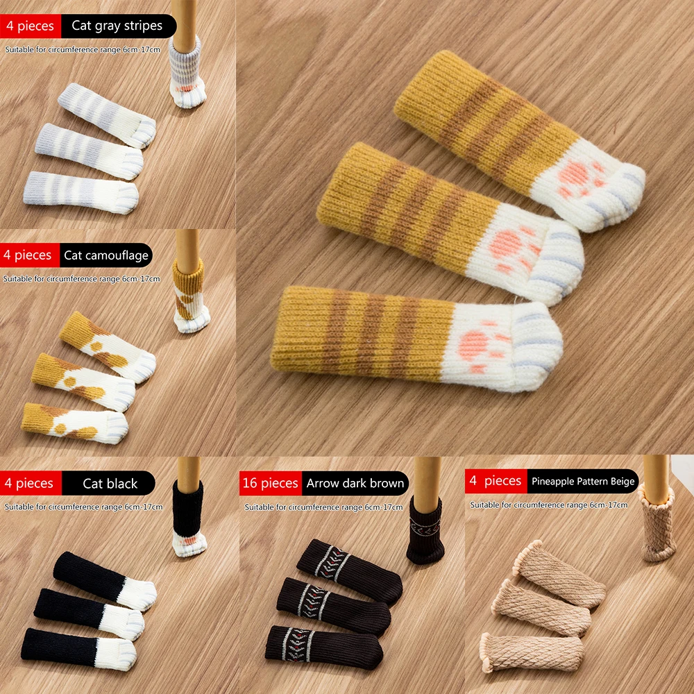 16Pcs Table And Chair Foot Pad Foot Cover Protective Cover Cat Claw Knitted Socks Mute Wear-resistant Non-slip Mat Home Mat
16Pcs Table And Chair Foot Pad Foot Cover Protective Cover Cat Claw Knitted Socks Mute Wear-resistant Non-slip Mat Home Mat