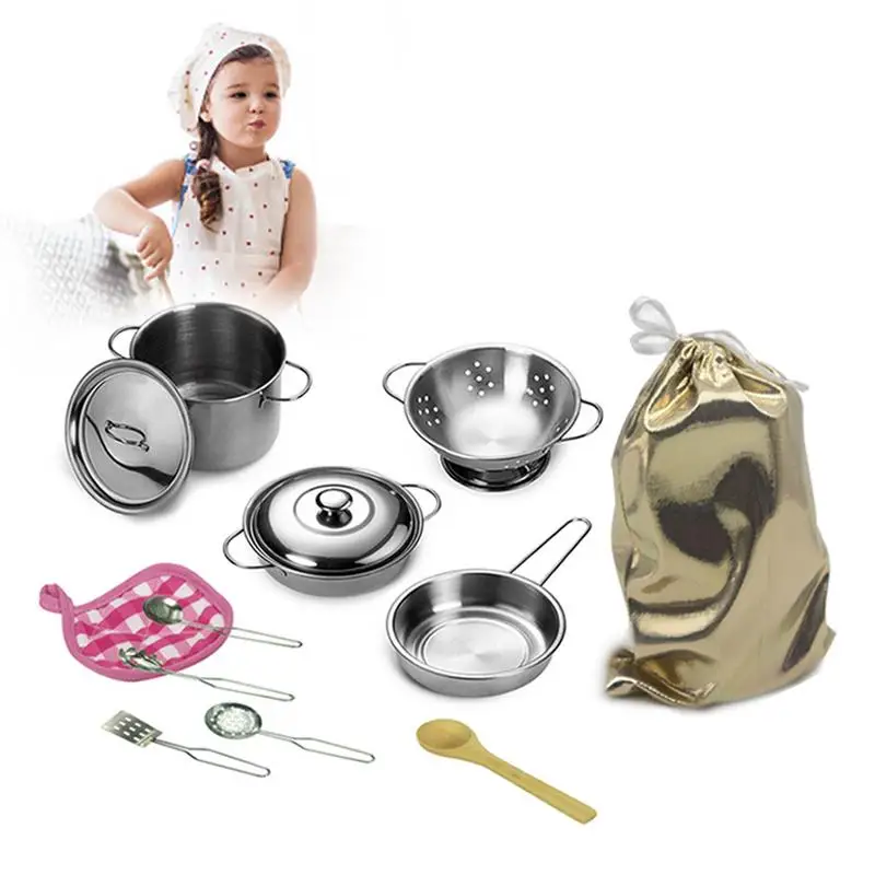 New Kids Funny KitchenToy 1Set 12pc Stainless Steel Pots Pans Cookware Silver Miniature Toy Pretend Play Gift For Kid
New Kids Funny KitchenToy 1Set 12pc Stainless Steel Pots Pans Cookware Silver Miniature Toy Pretend Play Gift For Kid