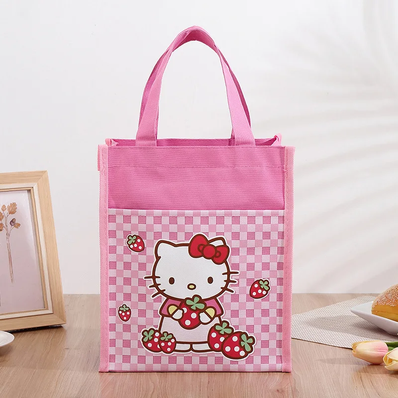 

Sanrio Kawaii Hellokitty серия My Melody утолщенная Ткань Оксфорд Студенческая Портативная сумка для обеда квадратная милая сумка игрушки для детей