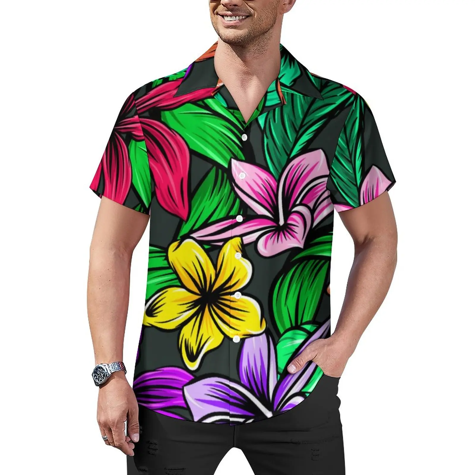 Tropical Casual Shirts Colorful Flower Print Beach Shirt Hawaii Aesthetic Blouses Men Printed Plus Size
Tropical Casual Shirts Colorful Flower Print Beach Shirt Hawaii Aesthetic Blouses Men Printed Plus Size