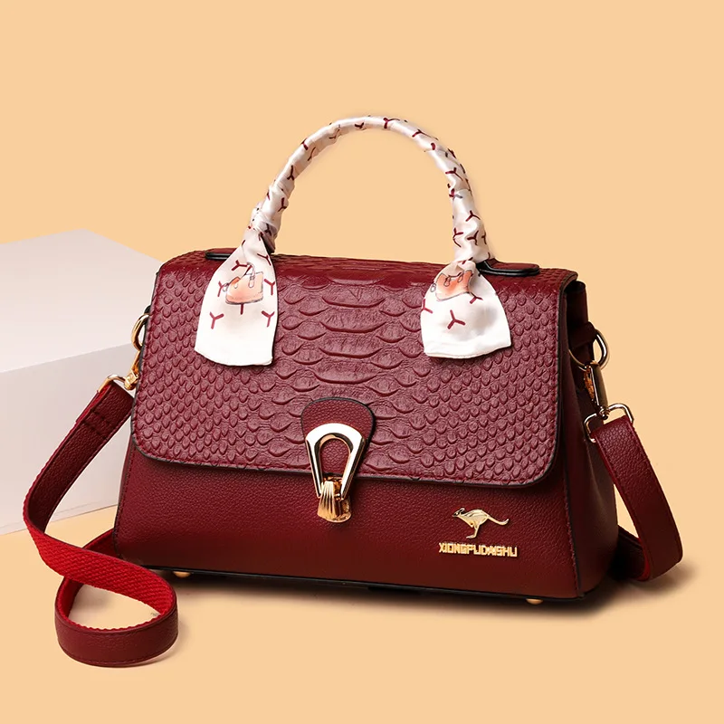 

Женская сумка в стиле ретро, новинка 2023, модная дамская сумка через плечо с крокодиловым узором, нишевая модная трендовая сумка-мессенджер через плечо