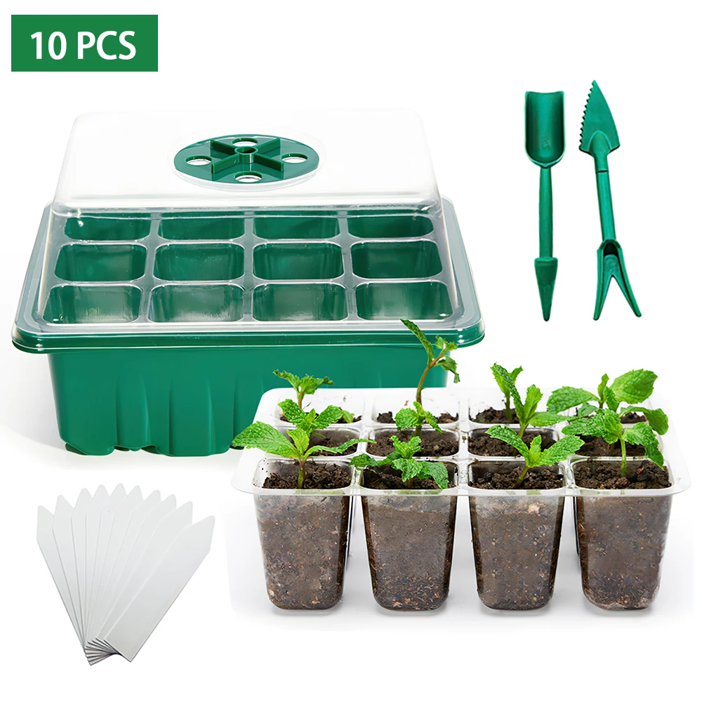 10 Sets 12 Hole Plastic Nursery Pots Seed Tray Grow Box PET Pot Garden Greenhouse Seeding Seed Planters Tray Growers Pot
10 Sets 12 Hole Plastic Nursery Pots Seed Tray Grow Box PET Pot Garden Greenhouse Seeding Seed Planters Tray Growers Pot
