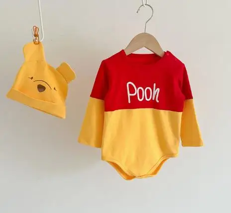 Newborn Infant Baby Romper Long Sleeve Jumpsuit Cartoon Outfits Clothing Pooh Letter Hooded Romper hat Infant Girls Boys Clothes
Newborn Infant Baby Romper Long Sleeve Jumpsuit Cartoon Outfits Clothing Pooh Letter Hooded Romper hat Infant Girls Boys Clothes