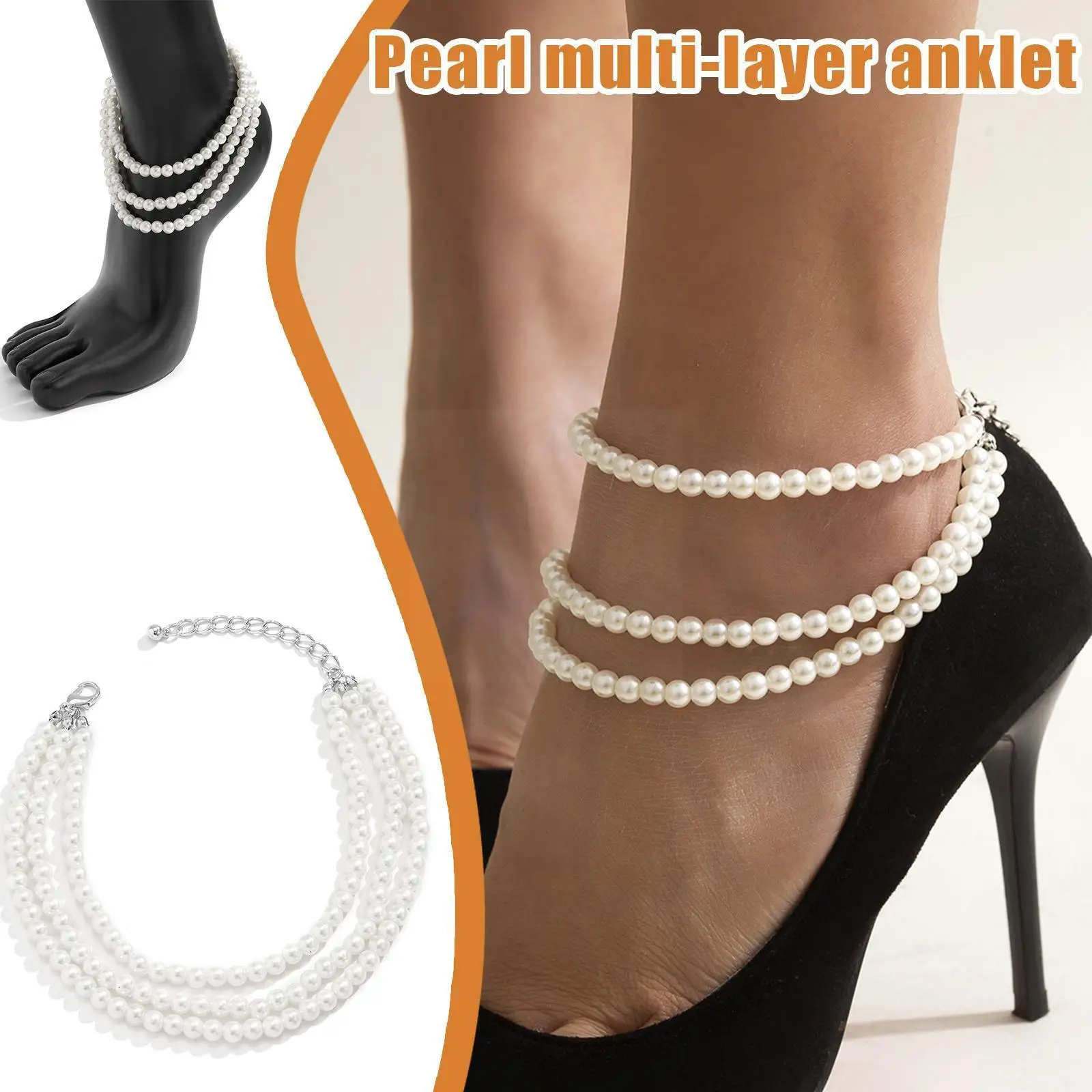 1pc Multi Layer Tassel Pearl Chain Anklets Women Lady Bracelet Barefoot Foot Heel Sandals Prom Party Jewelry Ankle High F0g4
1pc Multi Layer Tassel Pearl Chain Anklets Women Lady Bracelet Barefoot Foot Heel Sandals Prom Party Jewelry Ankle High F0g4
