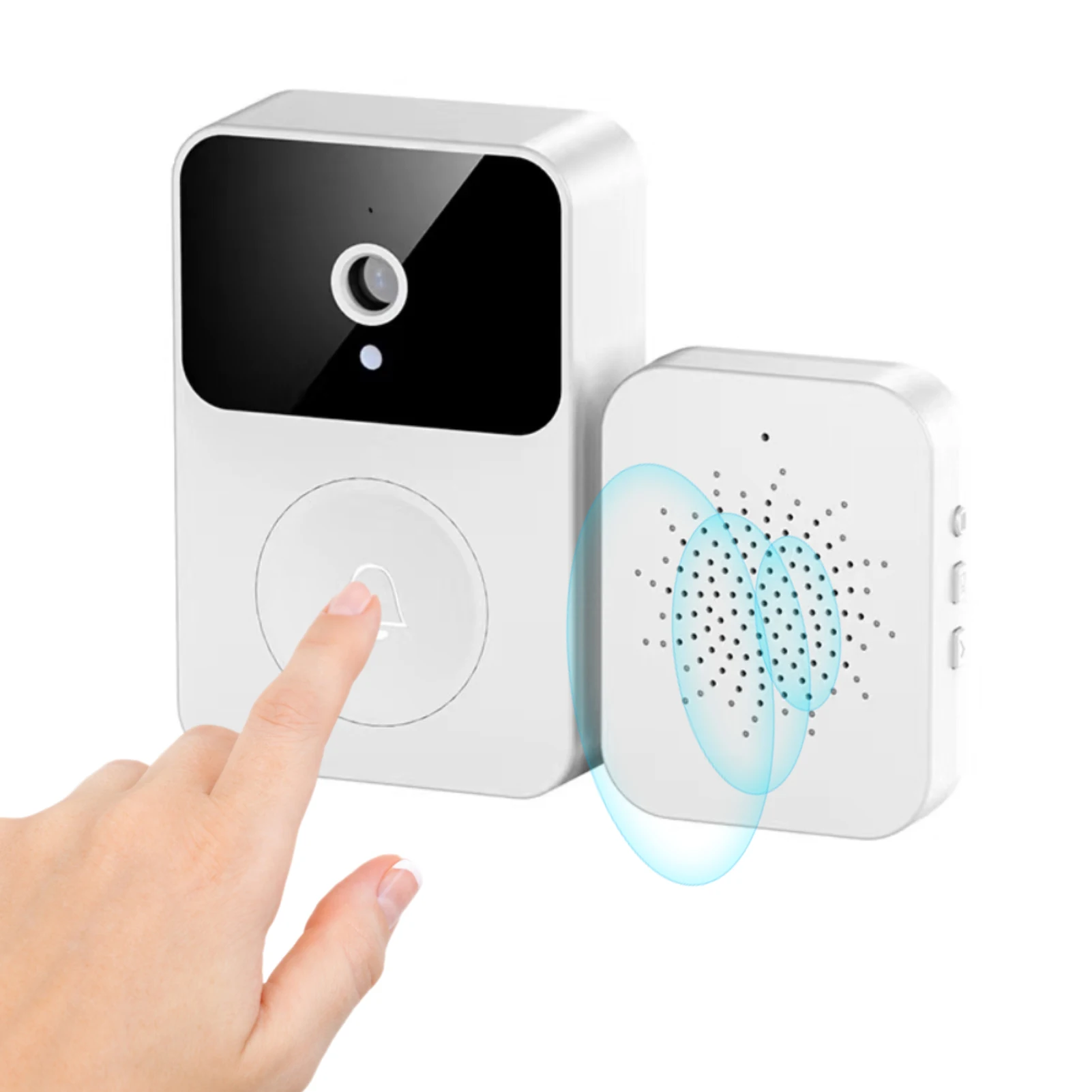 Умный беспроводной удаленный видеозвонок, умный визуальный звонок с кольцом, Wi-Fi, ночное видение, двустороннее аудио, видео в реальном време...
Умный беспроводной удаленный видеозвонок, умный визуальный звонок с кольцом, Wi-Fi, ночное видение, двустороннее аудио, видео в реальном време...