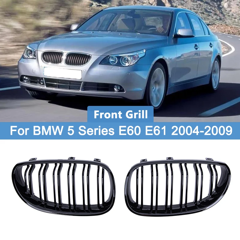Gloss Black Front Kidney Grille for BMW 5 Series E60 E61 Racing Double Slatted Grille 520d 520i 523li 525li 530li 2003-2009
Gloss Black Front Kidney Grille for BMW 5 Series E60 E61 Racing Double Slatted Grille 520d 520i 523li 525li 530li 2003-2009