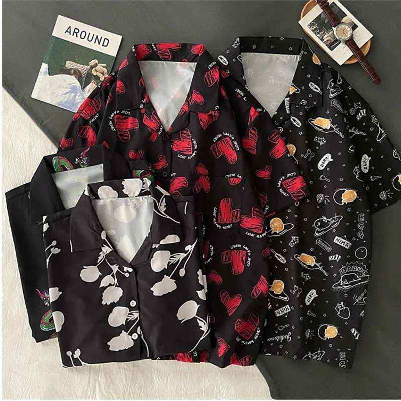 Harajuku New Summer Blouse Love Heart Dragon Print Shirt Short Sleeve Turn-down Collar Top Woman Man Unisex Causal Loose Blouses
Harajuku New Summer Blouse Love Heart Dragon Print Shirt Short Sleeve Turn-down Collar Top Woman Man Unisex Causal Loose Blouses