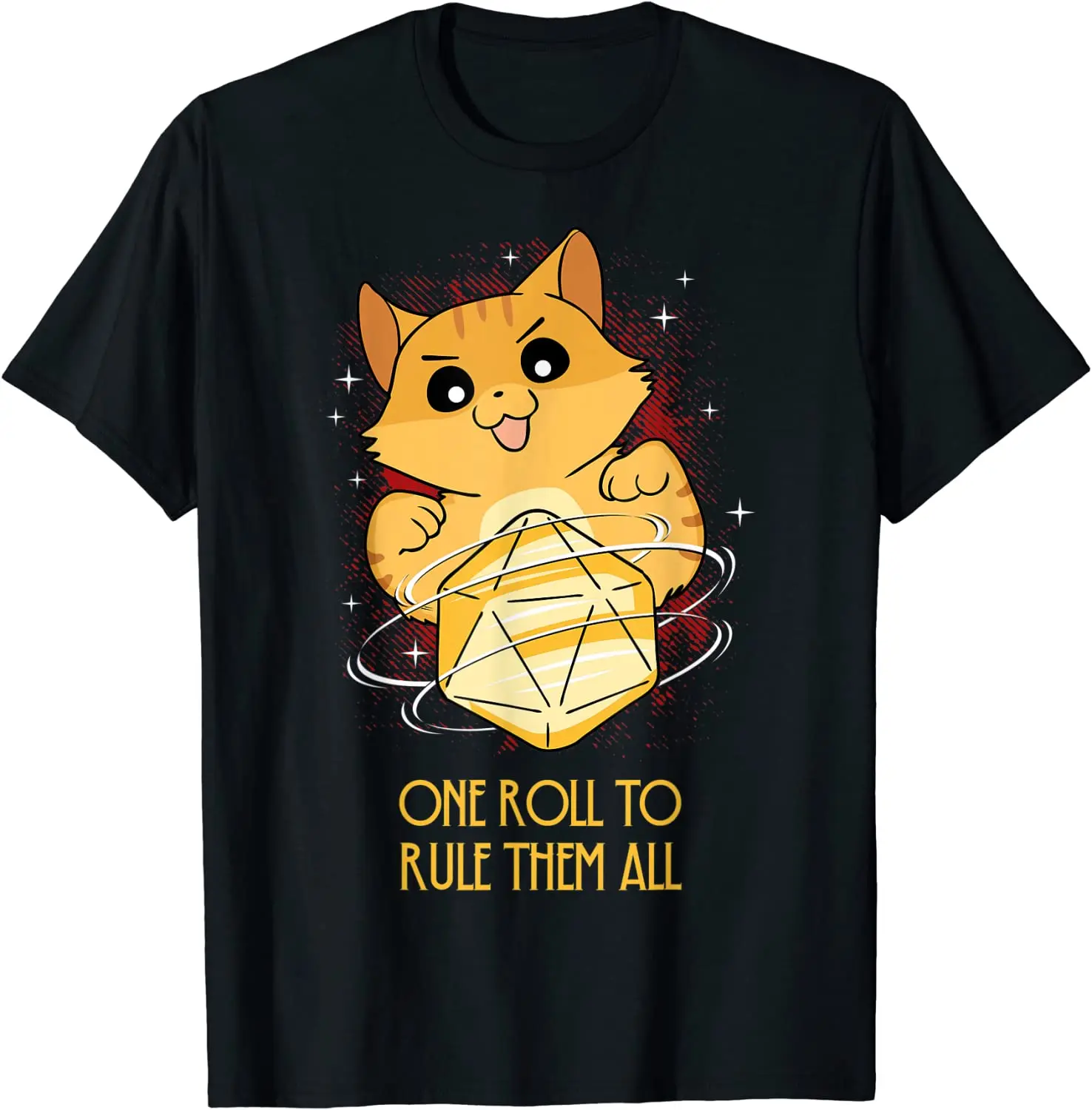 

One Roll To Rule Them All Dungeon Meowster RPG Kitten Cat T-Shirt dropshipping summer t shirt for men lady