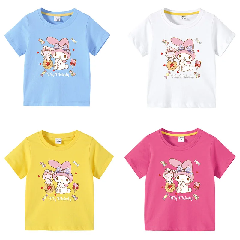 Sanrio Kawali My Melody футболка с коротким рукавом хлопковая мягкая удобная детская одежда летняя Ins аниме детские игрушки подарок для девочек
Sanrio Kawali My Melody футболка с коротким рукавом хлопковая мягкая удобная детская одежда летняя Ins аниме детские игрушки подарок для девочек