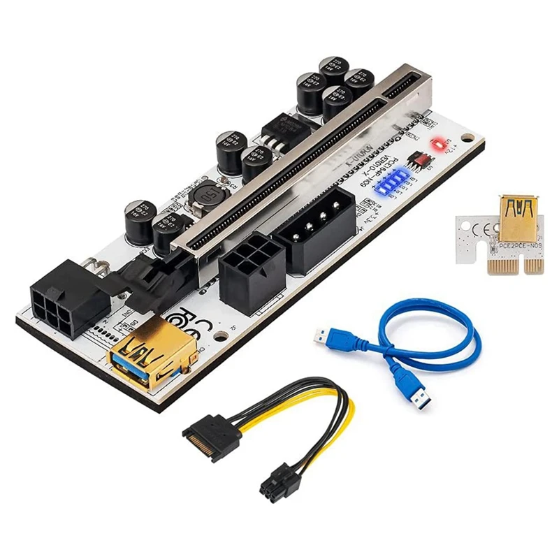 6Pcs VER010-X USB 3.0 PCI-E Riser PCI Express 1X 4X 8X 16X Extender Riser Adapter Card SATA 15Pin To 6Pin Power Cable
6Pcs VER010-X USB 3.0 PCI-E Riser PCI Express 1X 4X 8X 16X Extender Riser Adapter Card SATA 15Pin To 6Pin Power Cable