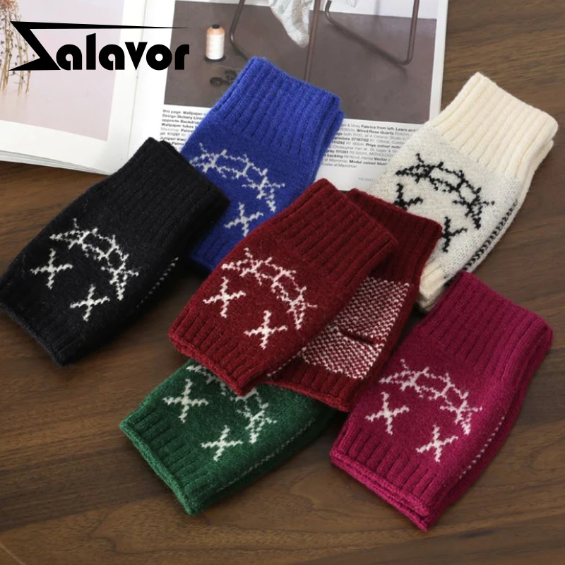 ZALAVOR Women Gloves Knitted Cartoon Fingerless Gloves Outdoor Travel Cold Protection Hand Warm Gloves Student Couple Gloves
ZALAVOR Women Gloves Knitted Cartoon Fingerless Gloves Outdoor Travel Cold Protection Hand Warm Gloves Student Couple Gloves