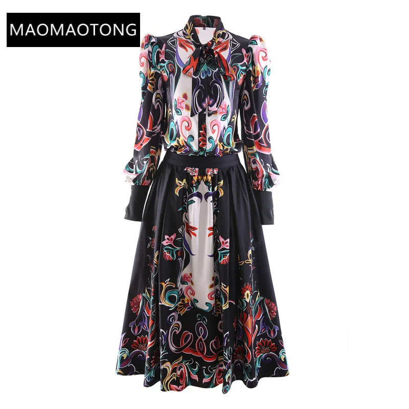 2022 Elegant High Quality Winter Suit Women's Turn-down Collar Flower Print Lantern Sleeve Shirts + Skirts Two Pieces Set
2022 Elegant High Quality Winter Suit Women's Turn-down Collar Flower Print Lantern Sleeve Shirts + Skirts Two Pieces Set