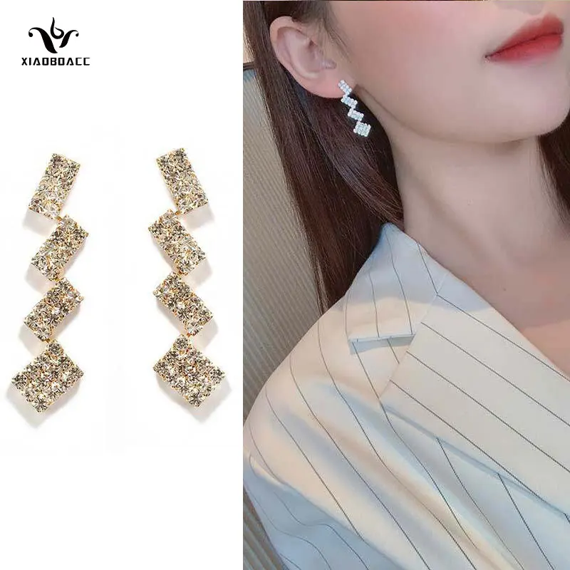 XiaoboACC 925 Silver Needle Full Diamond Earrings for Women Fashion Geometric Zircon Wedding Party Earring Jewelry
XiaoboACC 925 Silver Needle Full Diamond Earrings for Women Fashion Geometric Zircon Wedding Party Earring Jewelry