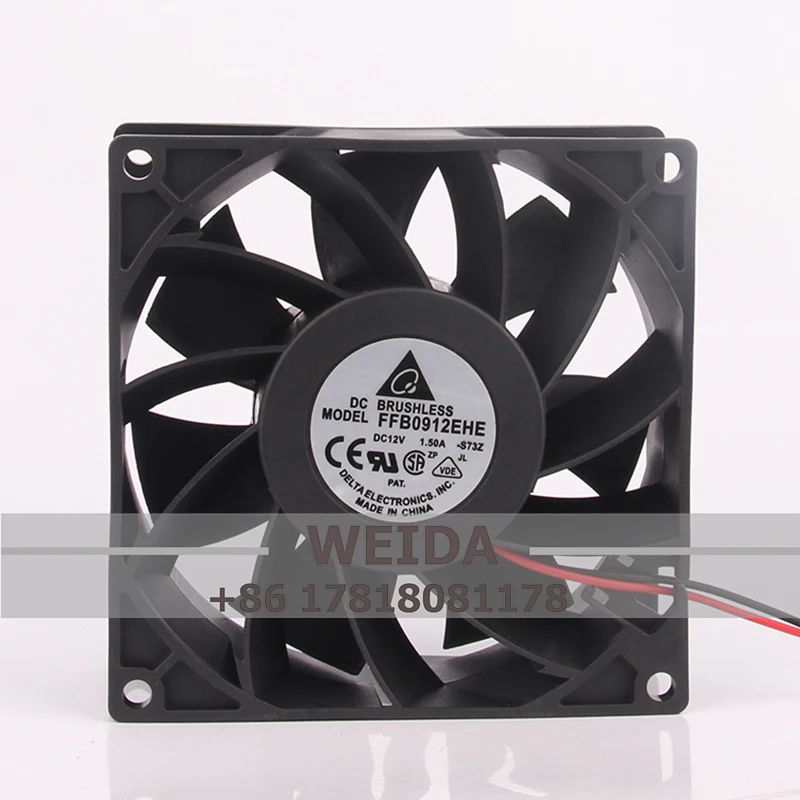 

Case Cooling Fan for Delta FFB0912EHE DC12V 1.5A EC AC 90x90x38MM 9CM 9038 High Air Volume Chassis Powerful Double Ball Bearing