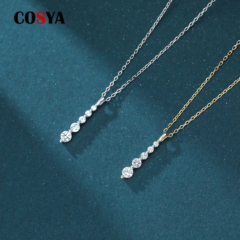 COSYA One Row Drill Moissanite Pendant Necklace Zircon For Women S925 Sterling Silver Diamond Clavicle Chain Fine Jewelry Gift
COSYA One Row Drill Moissanite Pendant Necklace Zircon For Women S925 Sterling Silver Diamond Clavicle Chain Fine Jewelry Gift