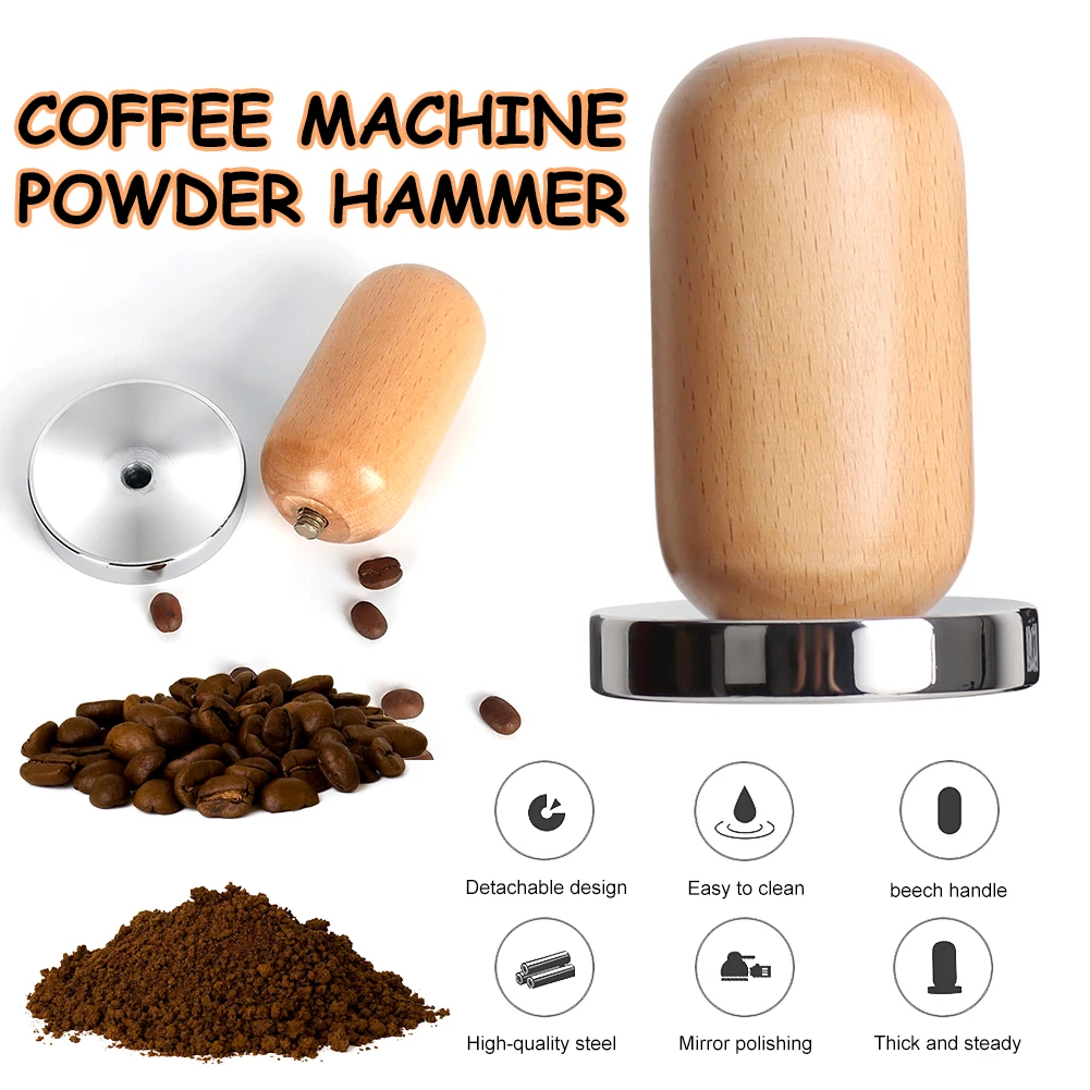 51mm/58mm Coffee Tamper Powder Hammer Pressing Wooden Handle Coffee Distributor for Coffee and Espresso Mat Powder Hammer Tamper
51mm/58mm Coffee Tamper Powder Hammer Pressing Wooden Handle Coffee Distributor for Coffee and Espresso Mat Powder Hammer Tamper