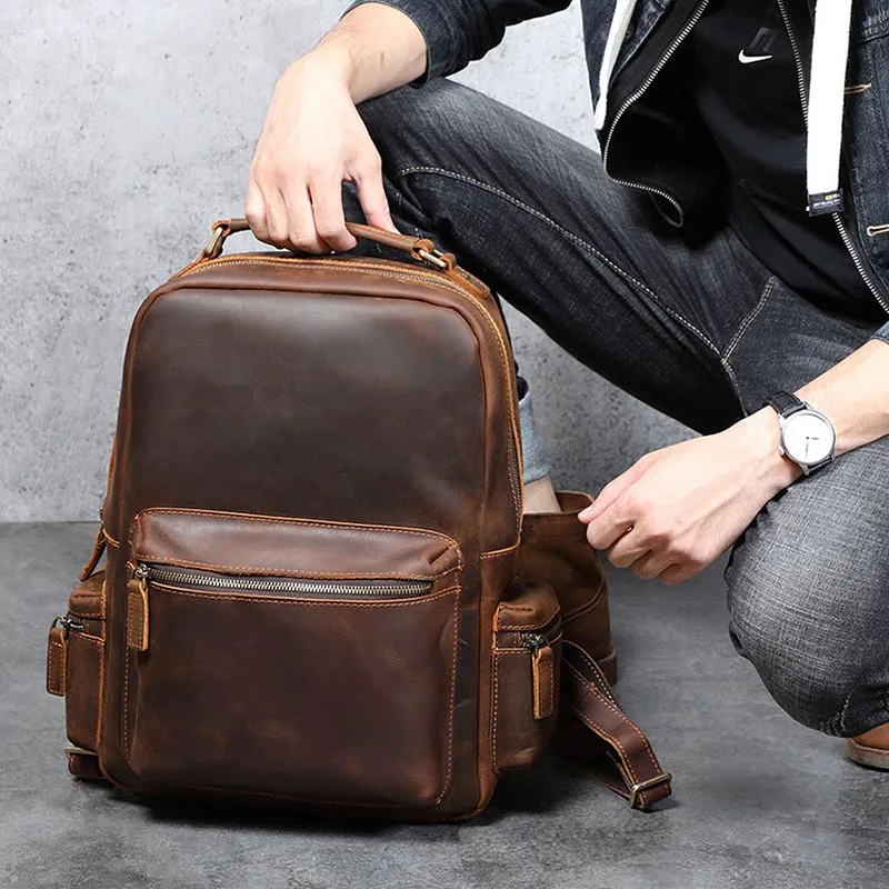 Мужской кожаный рюкзак Luufan Crazy Horse из воловьей кожи 15 дюймов, рюкзак для ноутбука, рюкзаки для мужчин, мужской рюкзак, бизнес школьные сумки
Мужской кожаный рюкзак Luufan Crazy Horse из воловьей кожи 15 дюймов, рюкзак для ноутбука, рюкзаки для мужчин, мужской рюкзак, бизнес школьные сумки