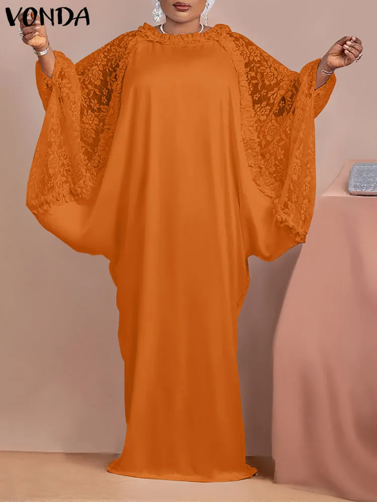 Summer VONDA Sexy Lace Patchwork Maxi Dress 2022 Women Long Sleeve Pleated Party Dress Casual Loose Bohemian Long Vestidos
Summer VONDA Sexy Lace Patchwork Maxi Dress 2022 Women Long Sleeve Pleated Party Dress Casual Loose Bohemian Long Vestidos