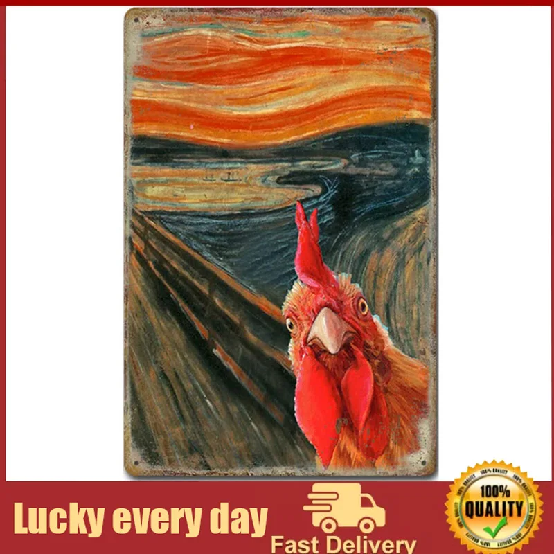 Original Retro Design Rooster Tin Metal Signs Wall Art in Famous Oil Painting | Thick Tinplate Print Poster Wall Decoration
Original Retro Design Rooster Tin Metal Signs Wall Art in Famous Oil Painting | Thick Tinplate Print Poster Wall Decoration