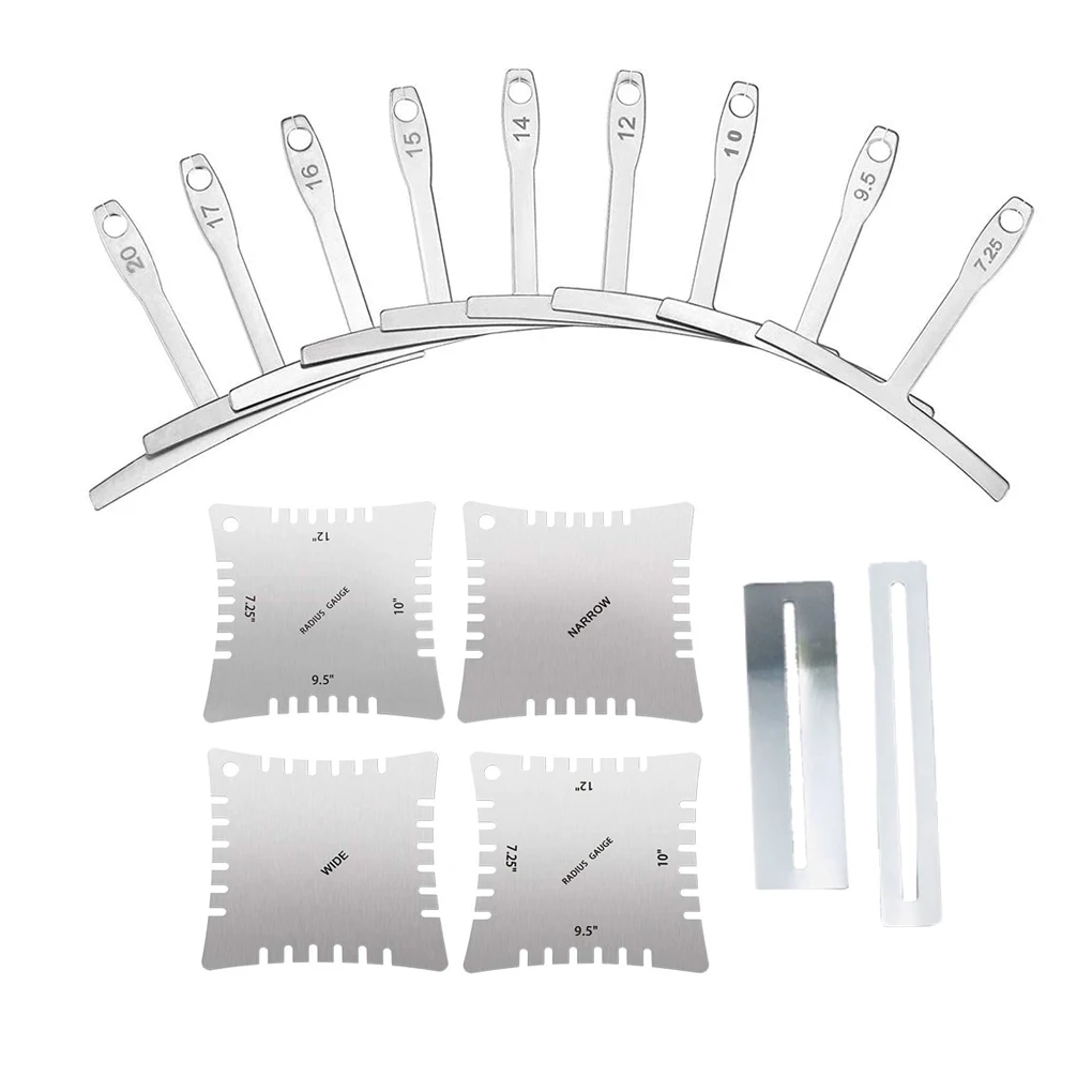 Guitar Tools Radius Gauge Set Anti-rust Musical Instruments with Fingerboard Caliper Protective Gasket for Electric Bass
Guitar Tools Radius Gauge Set Anti-rust Musical Instruments with Fingerboard Caliper Protective Gasket for Electric Bass