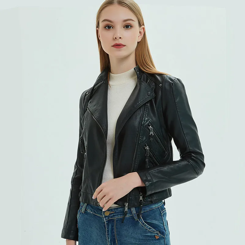 Leather Jackets For Women 2023 Spring Autumn Zippers Coat Fashion PU Leather Motorcycle Short Fit Small Coat Outerwear Clothing
Leather Jackets For Women 2023 Spring Autumn Zippers Coat Fashion PU Leather Motorcycle Short Fit Small Coat Outerwear Clothing