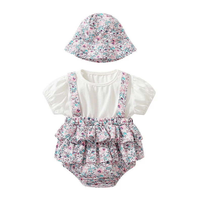 Spring and Summer Children's Bodysuits Infant One-piece Newborn Clothing Floral Kids Strap Triangle Romper Baby Girl Clothes
Spring and Summer Children's Bodysuits Infant One-piece Newborn Clothing Floral Kids Strap Triangle Romper Baby Girl Clothes