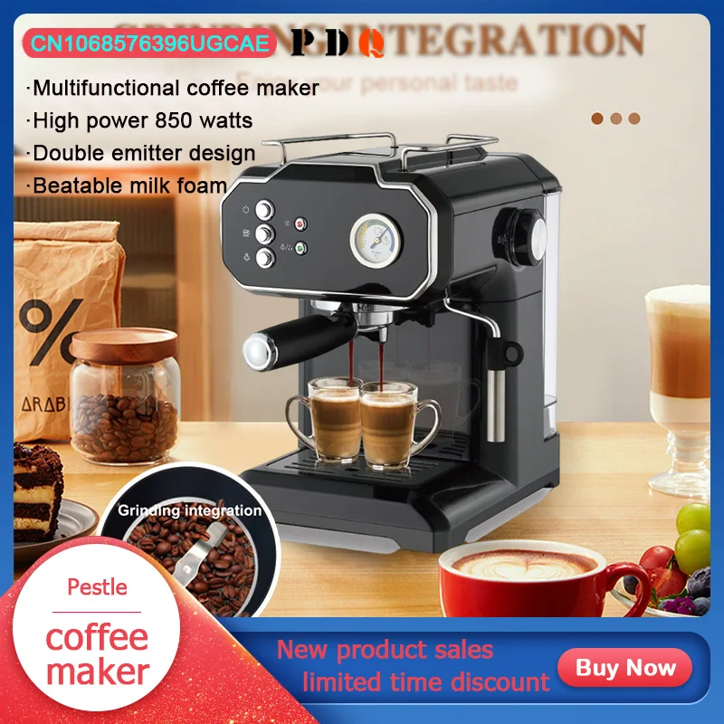 

15 Bar Italian Type Espresso Coffee Maker 1.5L Water Tank With Milk Frother Wand for Espresso, Cappuccino, Latte and Mocha