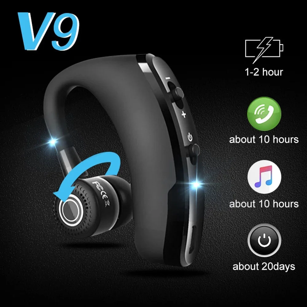 V9 Earphones 5.0 Bluetooth-compatible Earphone Handsfree Wireless Headset with Microphone Sports Headphones for Iphone Samsung
V9 Earphones 5.0 Bluetooth-compatible Earphone Handsfree Wireless Headset with Microphone Sports Headphones for Iphone Samsung