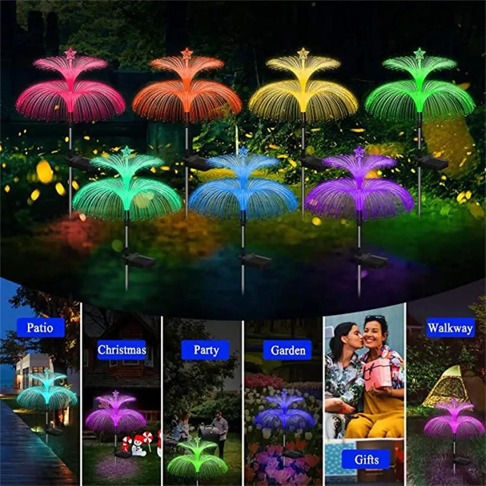Outdoor Solar Garden Lights Double-layer Jellyfish Optical Fiber Light For Yard Patio Pathway Lawn Party Decoration Dropshipping
Outdoor Solar Garden Lights Double-layer Jellyfish Optical Fiber Light For Yard Patio Pathway Lawn Party Decoration Dropshipping