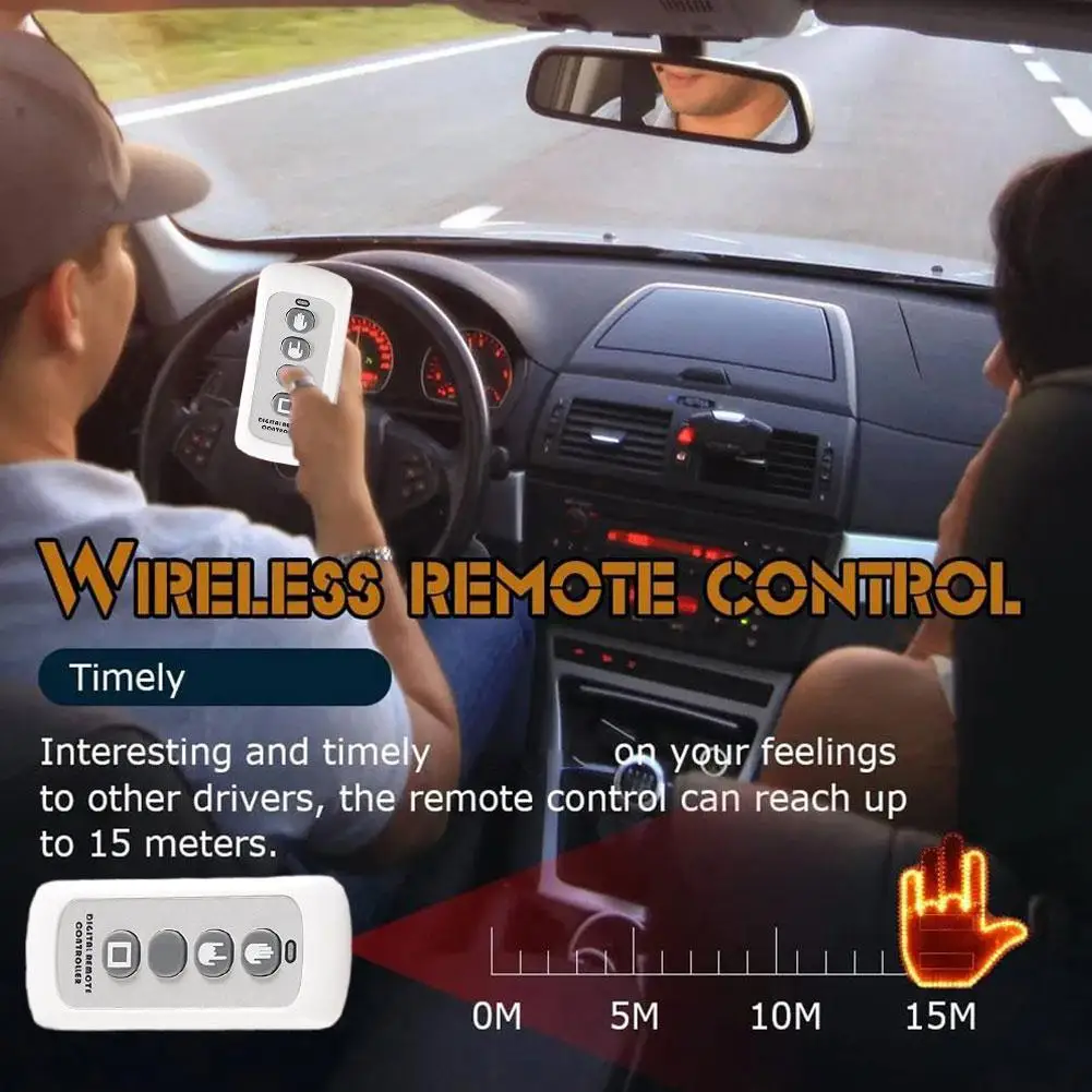 Middle Finger Funny Car Light LED With Remote Road Rage Signs Middle Gesture Hand Vehicle Hand Signal Lamp Sticker Glow Panel
Middle Finger Funny Car Light LED With Remote Road Rage Signs Middle Gesture Hand Vehicle Hand Signal Lamp Sticker Glow Panel