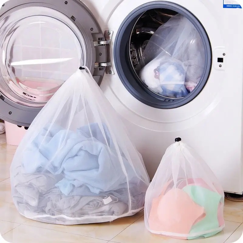 laundry bag 3 size mesh wash drawstring bra underwear socks foldable basket household clothes care accessories
laundry bag 3 size mesh wash drawstring bra underwear socks foldable basket household clothes care accessories