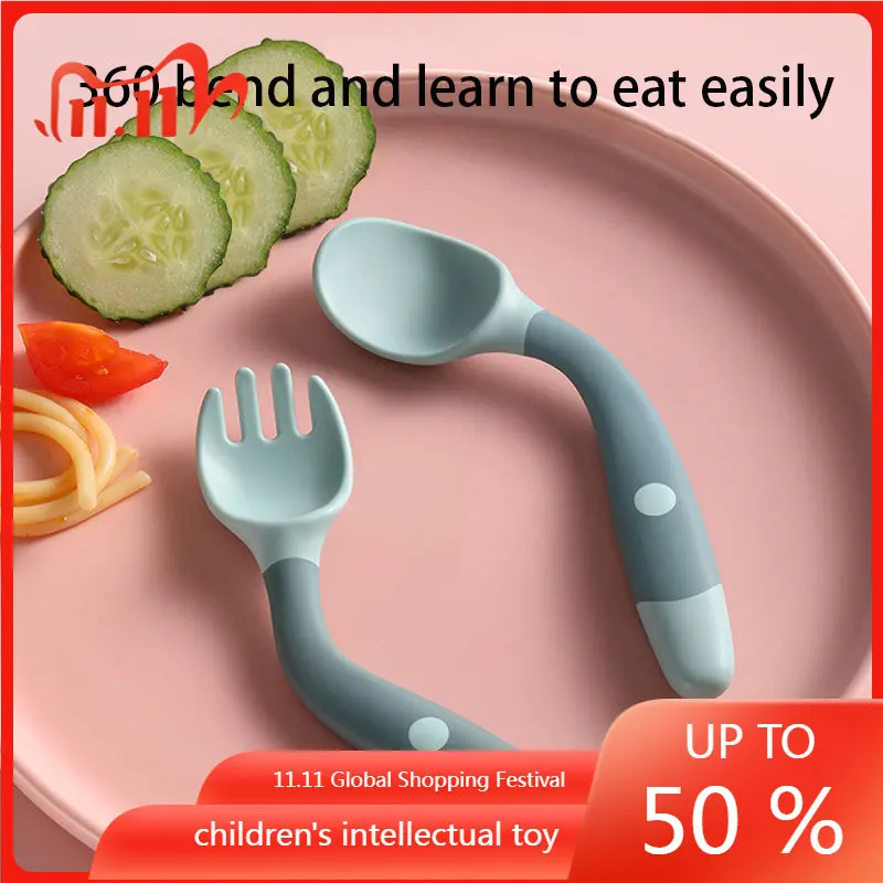 Baby Spoon Fork Children's Tableware For Kids Child Fork Silicone Tableware Kids Baby Cutlery Silicona Bebe Spoons for Toddlers
Baby Spoon Fork Children's Tableware For Kids Child Fork Silicone Tableware Kids Baby Cutlery Silicona Bebe Spoons for Toddlers