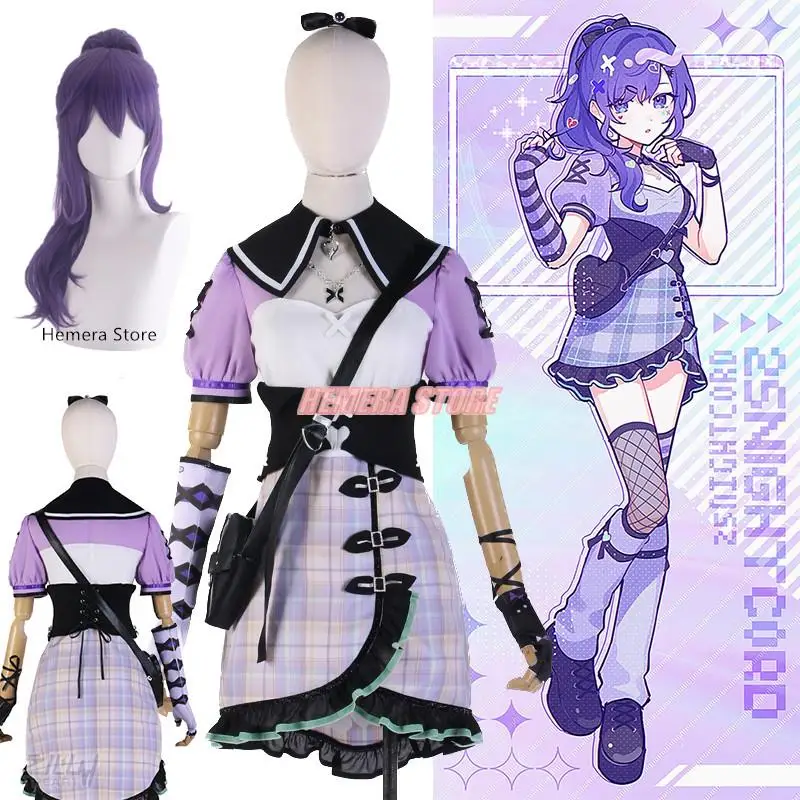 

Asahina Mafuyu Cosplay Costumes Anime Outfits With Purple Wig Summer Clothes Project Sekai Colorful Stage Feat 25-ji Nightcord