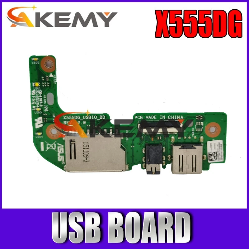 Akemy Original For Asus X555 X555DG USB IO AUDIO CARD READER BOARD REV:2.0 With Cable MB 100% Tested Fast Ship
Akemy Original For Asus X555 X555DG USB IO AUDIO CARD READER BOARD REV:2.0 With Cable MB 100% Tested Fast Ship