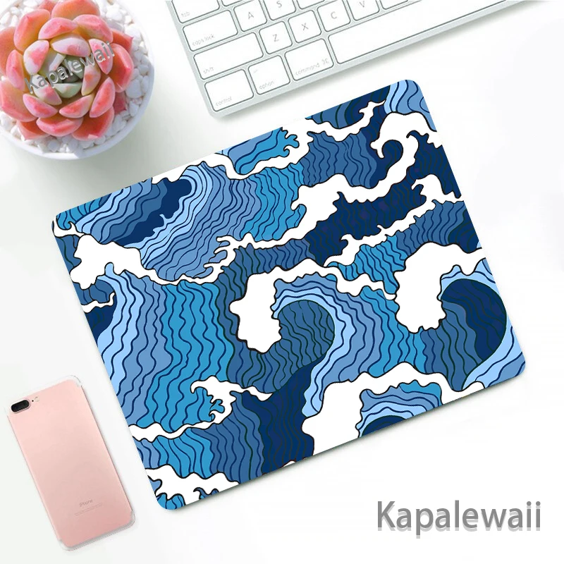 Blue Wave Mouse Pad Gming Mousemat Accessiores Keyboard 18x22cm Edge Locking Small Carpet Mat Black and White PadMouse Deskmat
Blue Wave Mouse Pad Gming Mousemat Accessiores Keyboard 18x22cm Edge Locking Small Carpet Mat Black and White PadMouse Deskmat