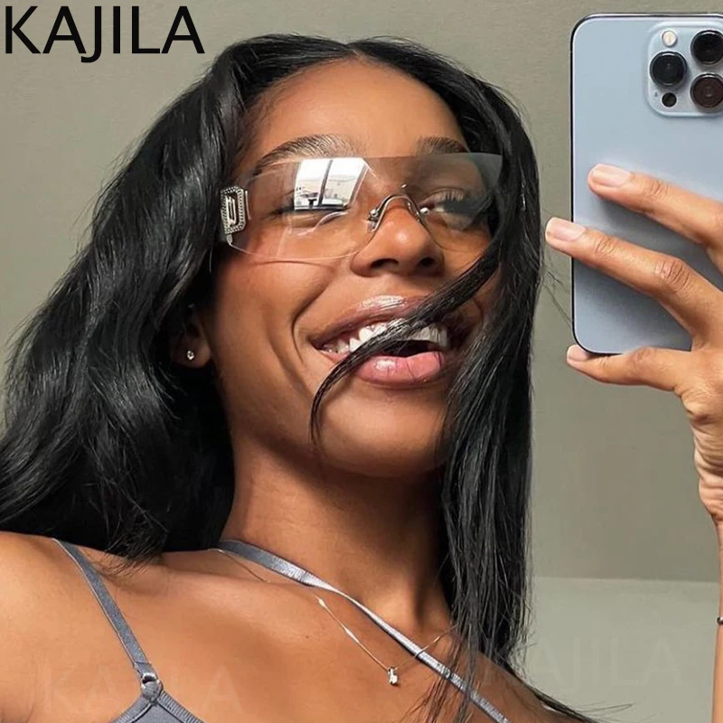 Rimless Punk Sunglasses Women Retro Y2K Sport Sun Glasses 2000's Eyewear Vintage Goggle 2022 Luxury Brand Shade Eyeglasses UV400
Rimless Punk Sunglasses Women Retro Y2K Sport Sun Glasses 2000's Eyewear Vintage Goggle 2022 Luxury Brand Shade Eyeglasses UV400