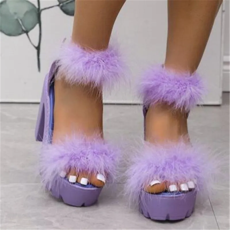 Woman Furry Sandals High Heels with Fur Female Platform Pumps Women Ankle Strap Women's Wedge Shoes 2023 Summer
Woman Furry Sandals High Heels with Fur Female Platform Pumps Women Ankle Strap Women's Wedge Shoes 2023 Summer