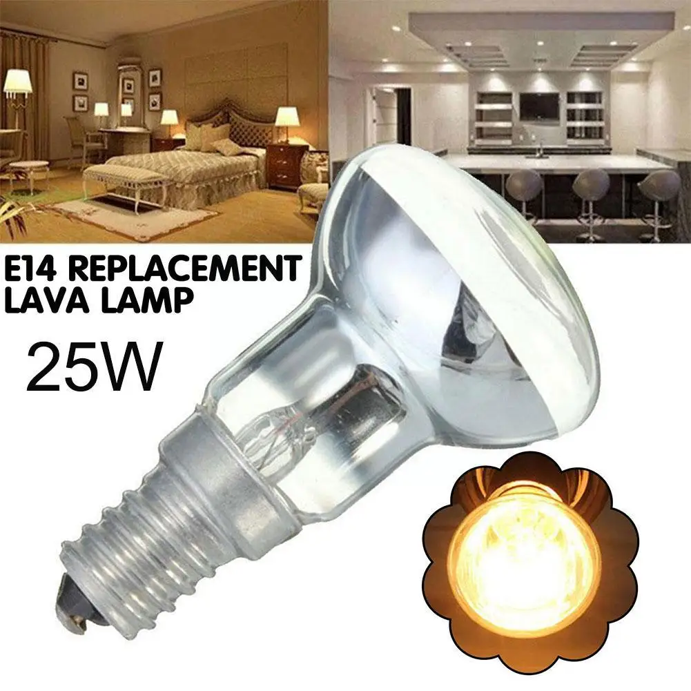 

E14 R39 25W Replacement Lava Lamp Spotlight Screw In Incandescent Spot Lava Light Clear Light Bulbs Light Reflector Bulb Bu E7O6