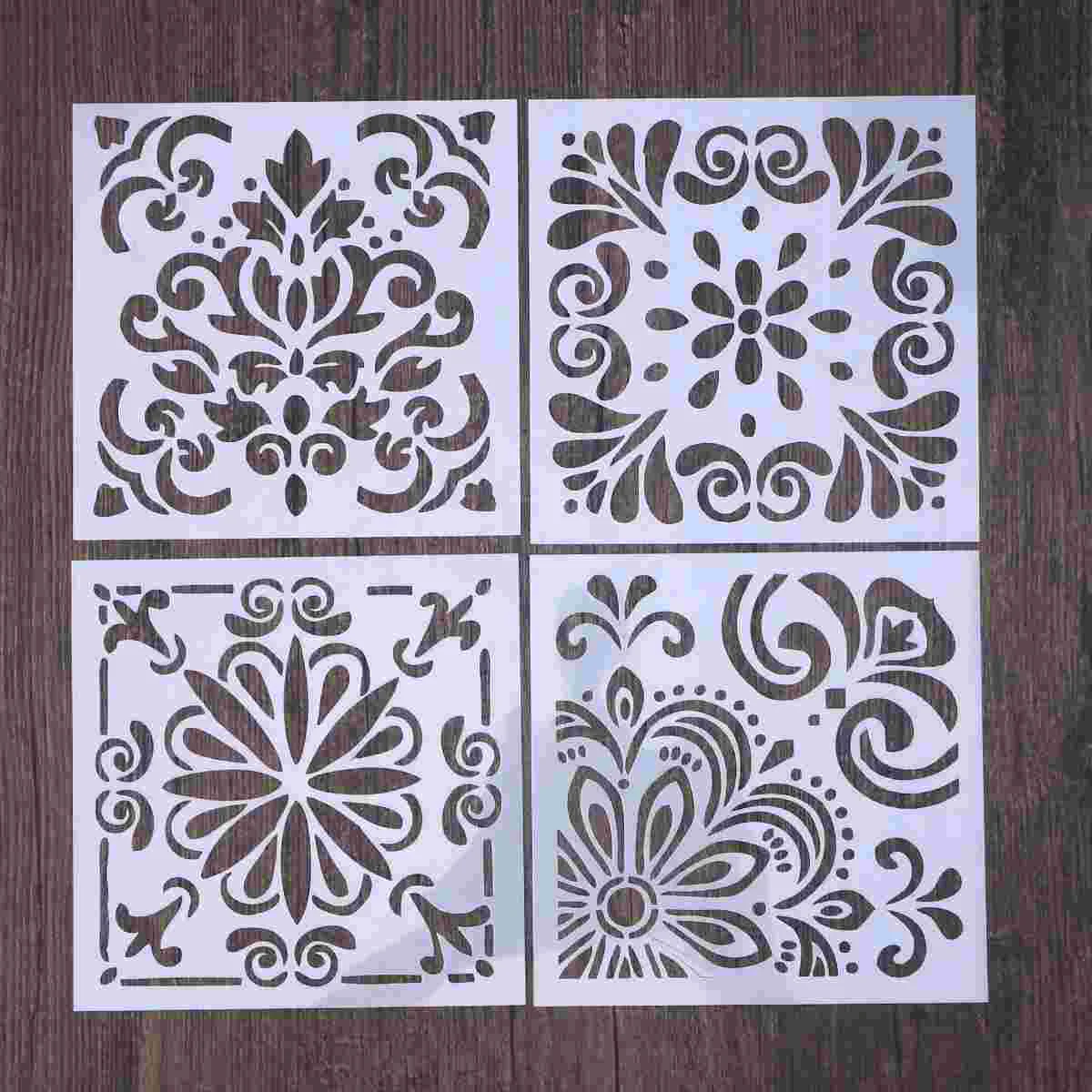 4 Sheets Stencils Set Cut Painting Stencil Floor Wall Tile Fabric Stencils Drawing Templates Hallow Painting
4 Sheets Stencils Set Cut Painting Stencil Floor Wall Tile Fabric Stencils Drawing Templates Hallow Painting