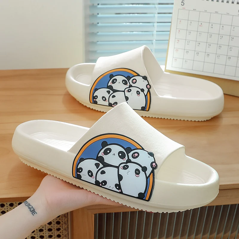 Summer Women Men's Thick Sole Slippers Cartoon Panda Non-slip Sandals Flat Slides Couple Beach High Heel Flip Flops Ladies Shoes
Summer Women Men's Thick Sole Slippers Cartoon Panda Non-slip Sandals Flat Slides Couple Beach High Heel Flip Flops Ladies Shoes