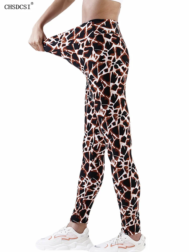 Брюки CHSDCSI для занятий йогой, женские леггинсы с принтом для фитнеса, эластичные черные кофейные штаны с высокой талией и узором камней, колготки для бега в тренажерном зале 
Брюки CHSDCSI для занятий йогой, женские леггинсы с принтом для фитнеса, эластичные черные кофейные штаны с высокой талией и узором камней, колготки для бега в тренажерном зале