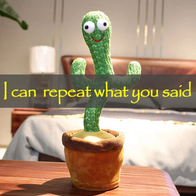 Lovely talking toy dance cactus doll talk sound recording repeat toy kawaii cactus toys children education toy gift Cactus
Lovely talking toy dance cactus doll talk sound recording repeat toy kawaii cactus toys children education toy gift Cactus